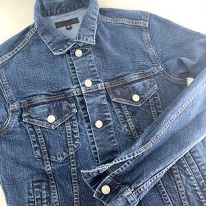 UNIQLO Jeans Denim Jacket Dark Wash Classic Trucker Style Size S